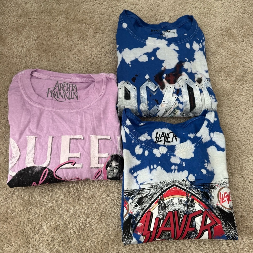 3 Bundle Oversized Band Tees Size:‎ M